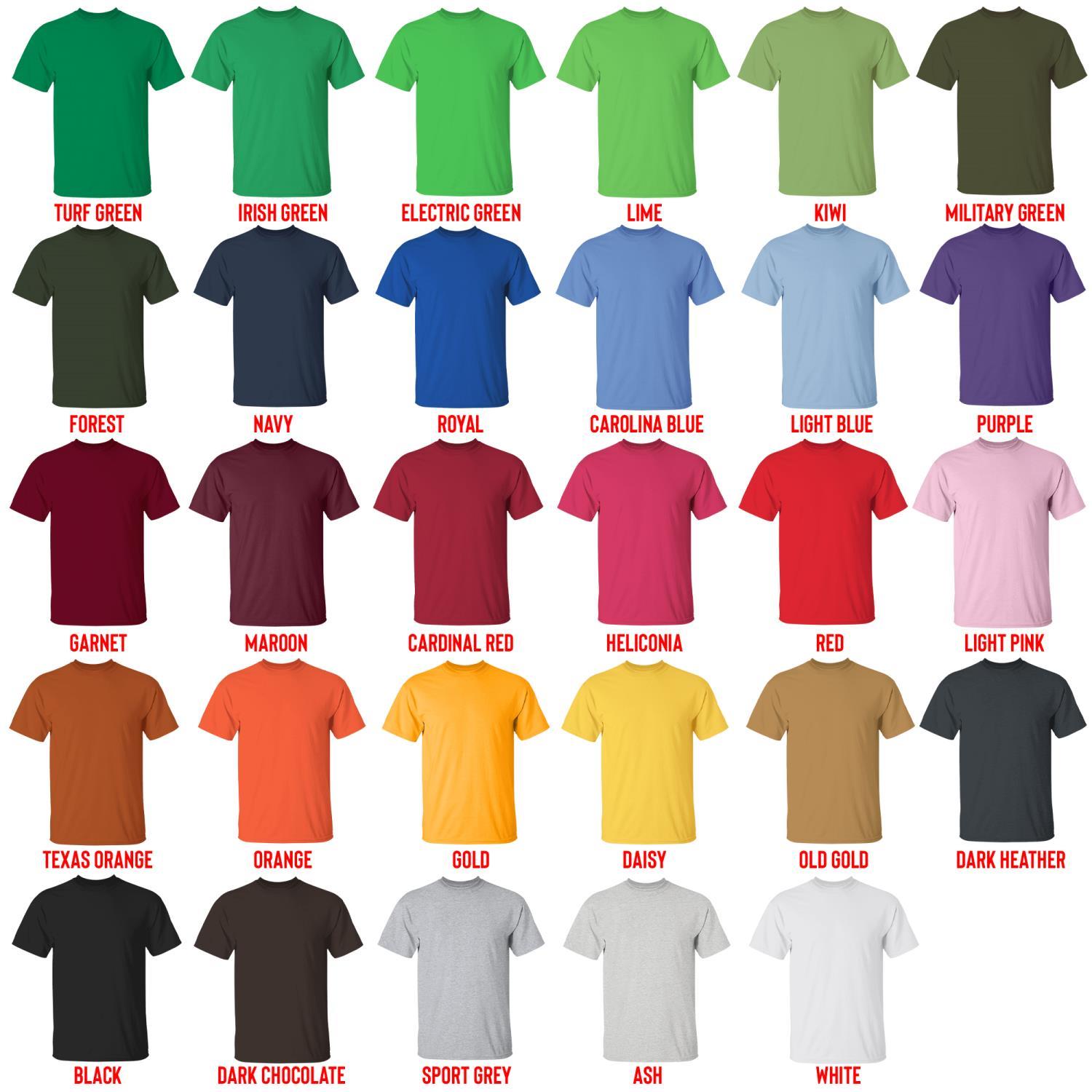 t shirt color chart - Doja Cat UK Shop