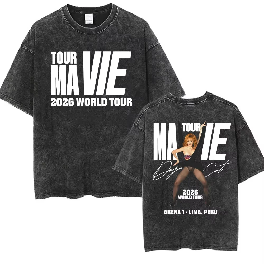 Doja Cat Tour Ma Vie Graphic Mineral Washed T-shirt