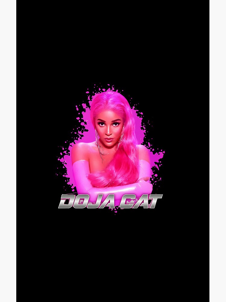Doja Cat Neon Pink Portrait Shower Curtain - Image 2