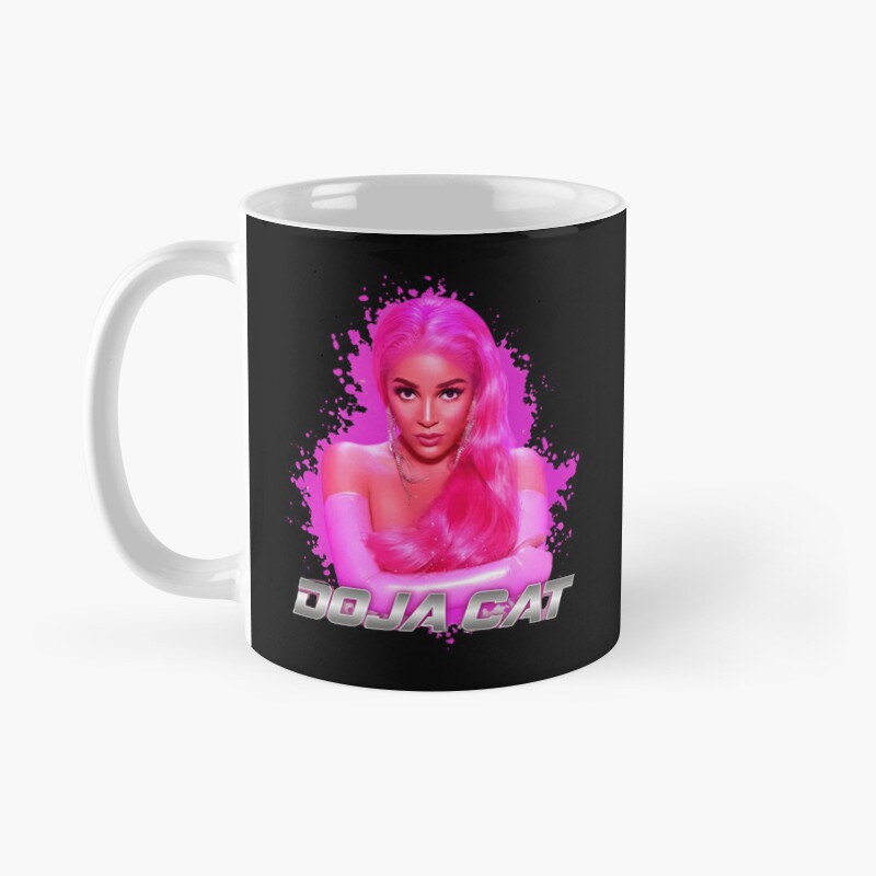 Doja Cat Neon Pink Portrait Mug - Image 2