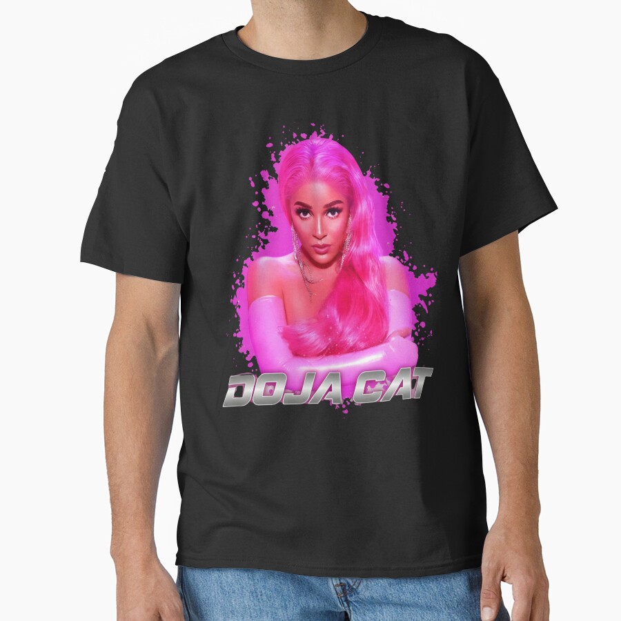 Doja Cat Neon Pink Portrait T-shirt