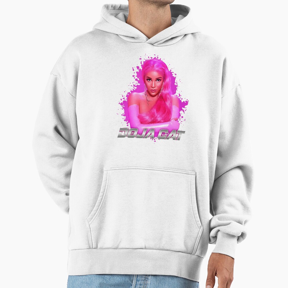 Doja Cat Neon Pink Portrait Hoodie - Image 2