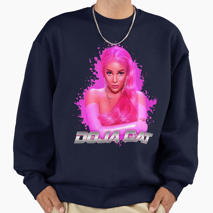 Doja Cat Neon Pink Portrait Sweatshirt - Image 5
