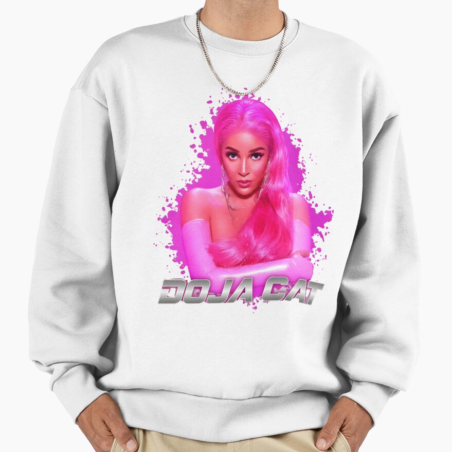 Doja Cat Neon Pink Portrait Sweatshirt - Image 2