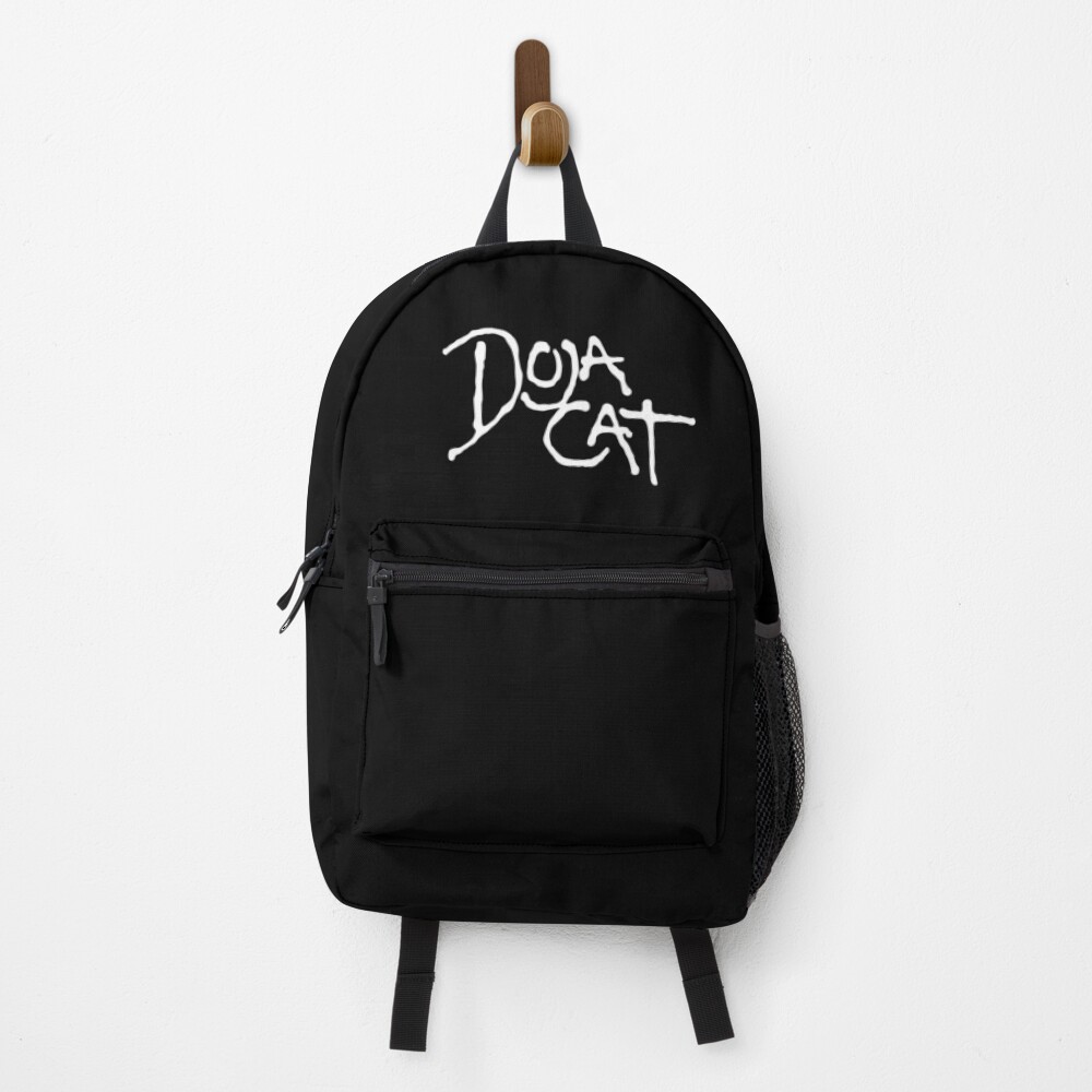 Doja Cat White Graffiti Logo Backpack