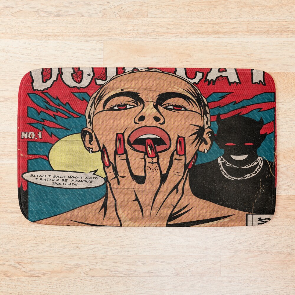 Doja Cat Paint The Town Red Bath Mat
