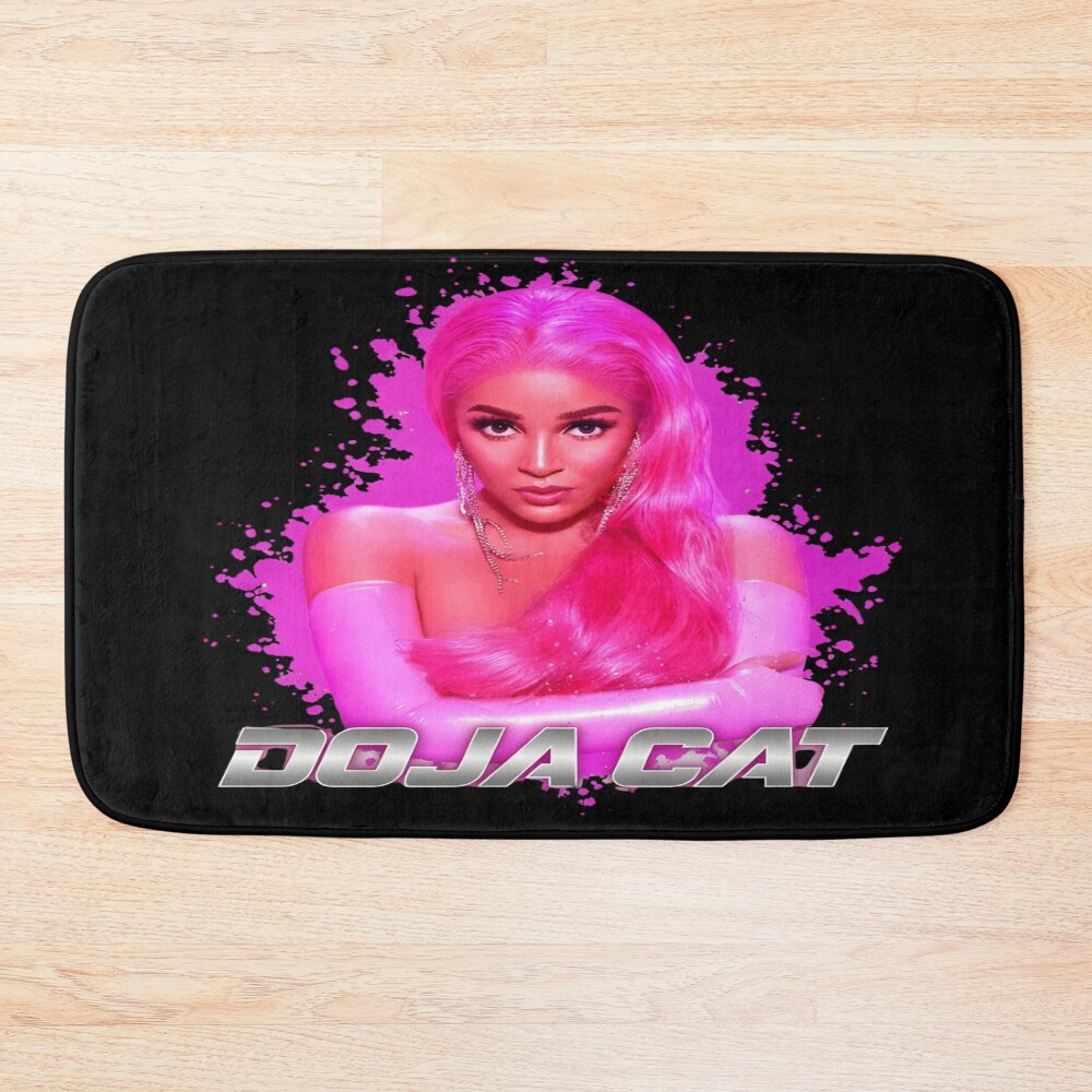 Doja Cat Hot Pink Portrait Bath Mat