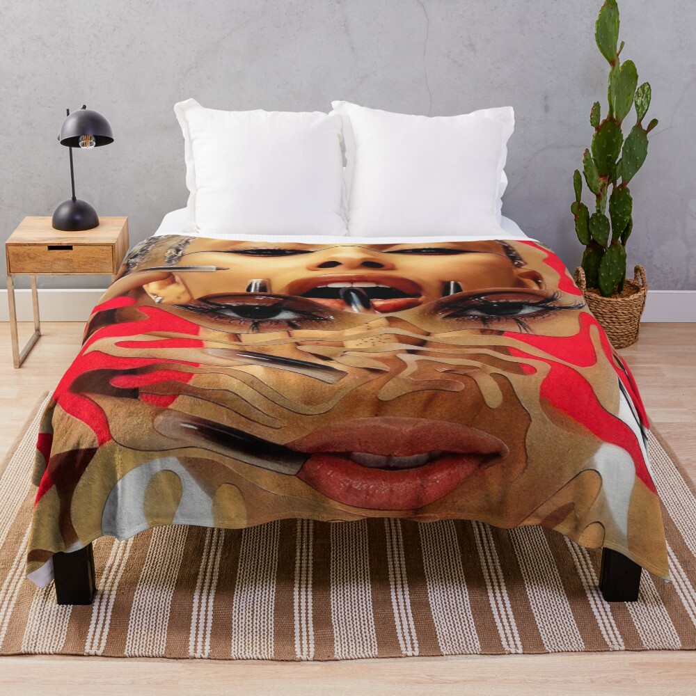 Doja Cat Mooo Kitty Throw Blanket