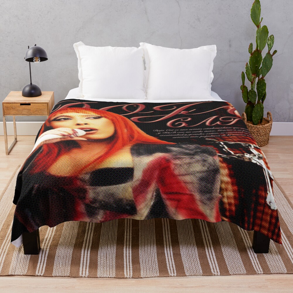 Doja Cat Planet Her Portrait Throw Blanket