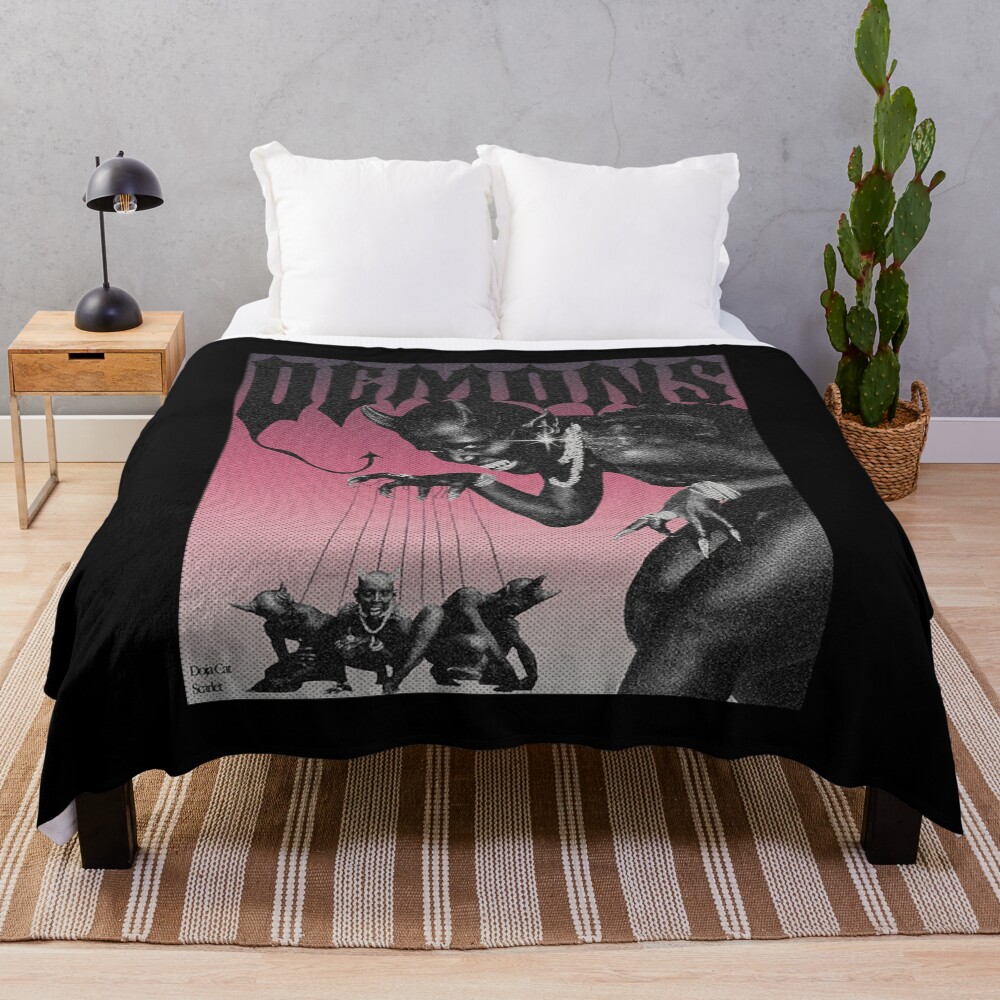 Doja Cat Demons Era Throw Blanket