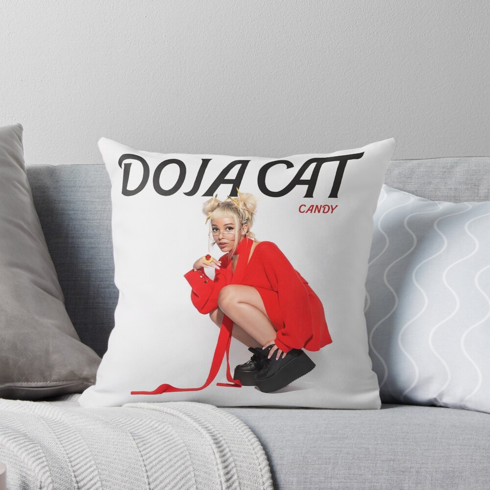 Doja Cat Candy Dreams Throw Pillow