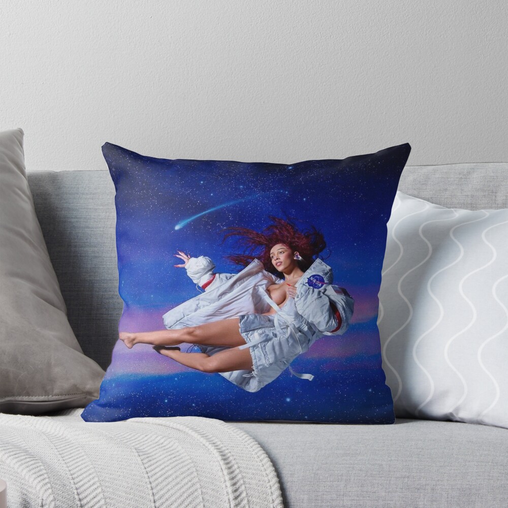 Doja Cat Planet Her Cover Throw Pillow