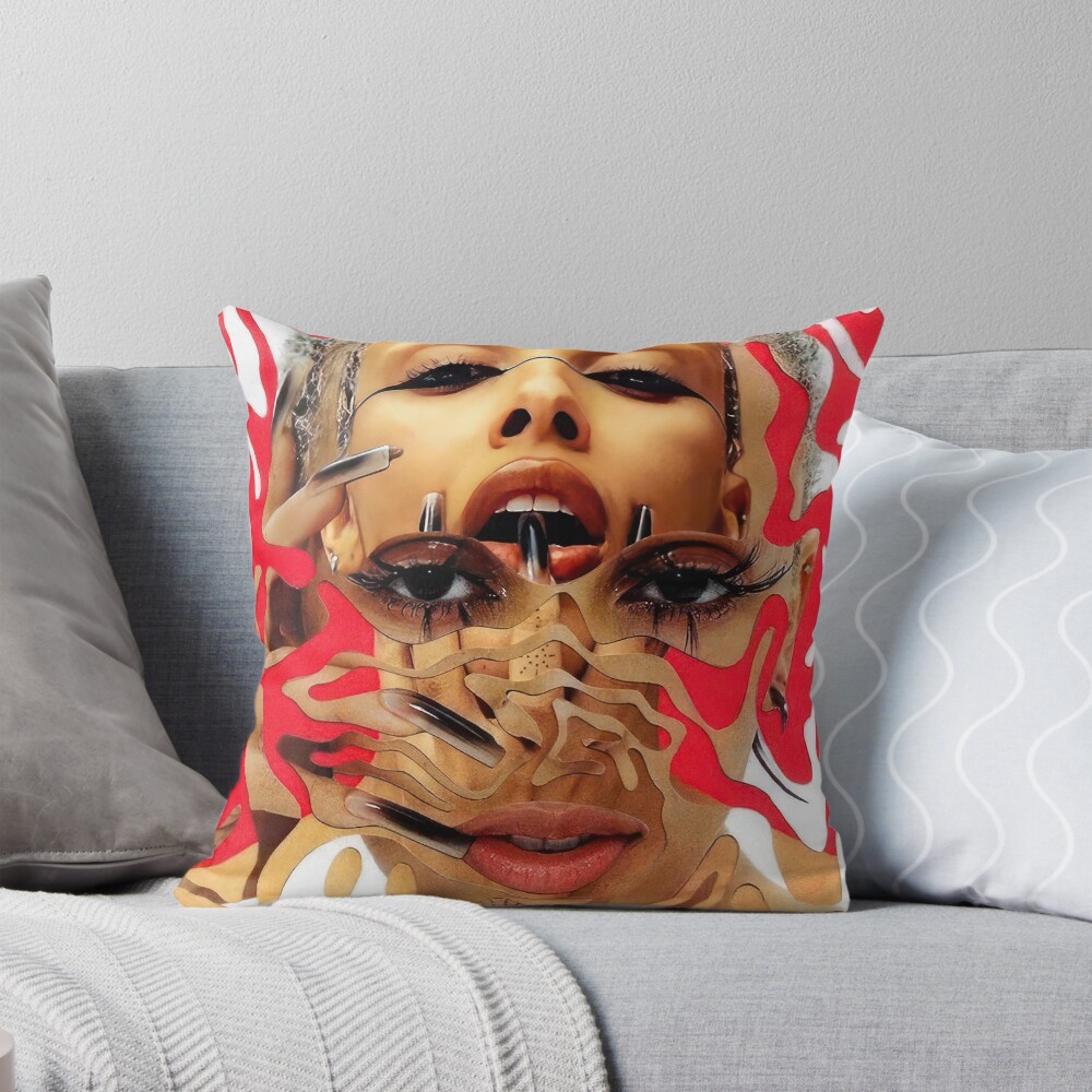 Doja Cat Mooo Kitty Throw Pillow